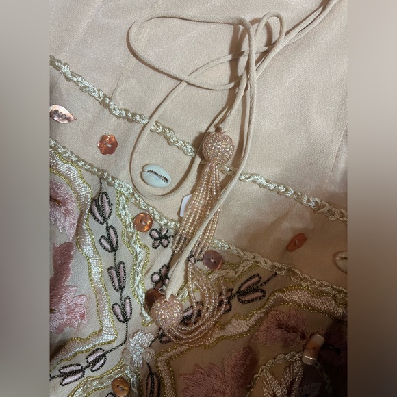 Vintage 100% Silk Beaded Dress Vintage Beaded Dress Sue Wong Dress Shell Mermaid - Picture 16 of 17